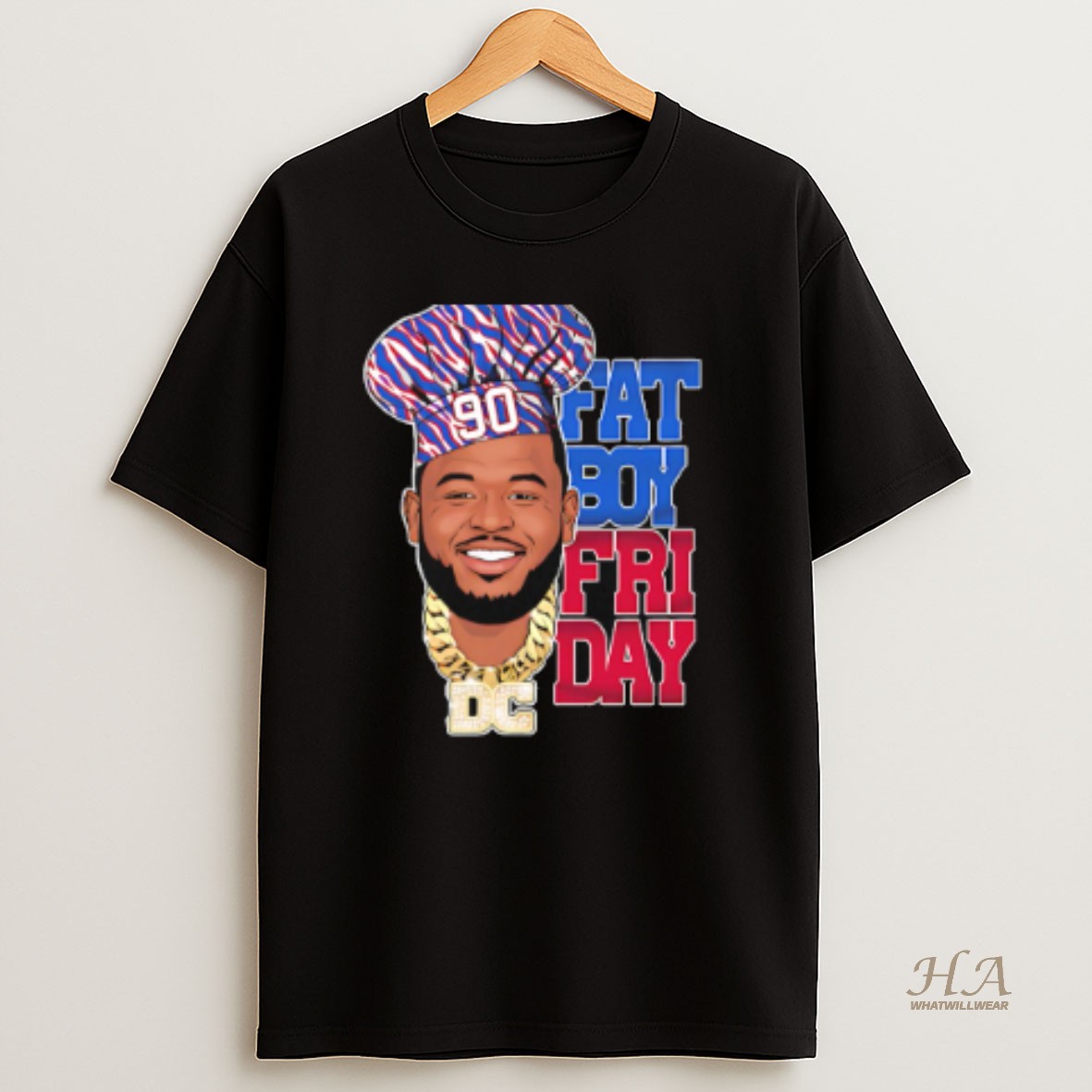 Official Dewayne Carter Fat Boy Friday Buffalo Bills T Shirt