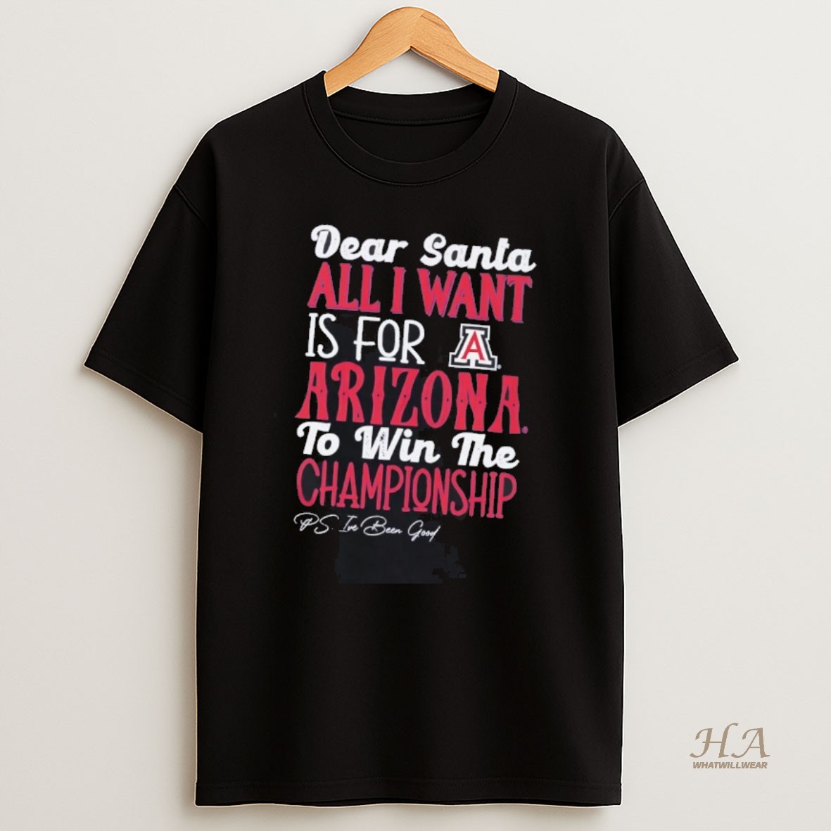 Official Dead Santa All I Want Is For The Arizona Wildcats To Win The Championship T Shirt