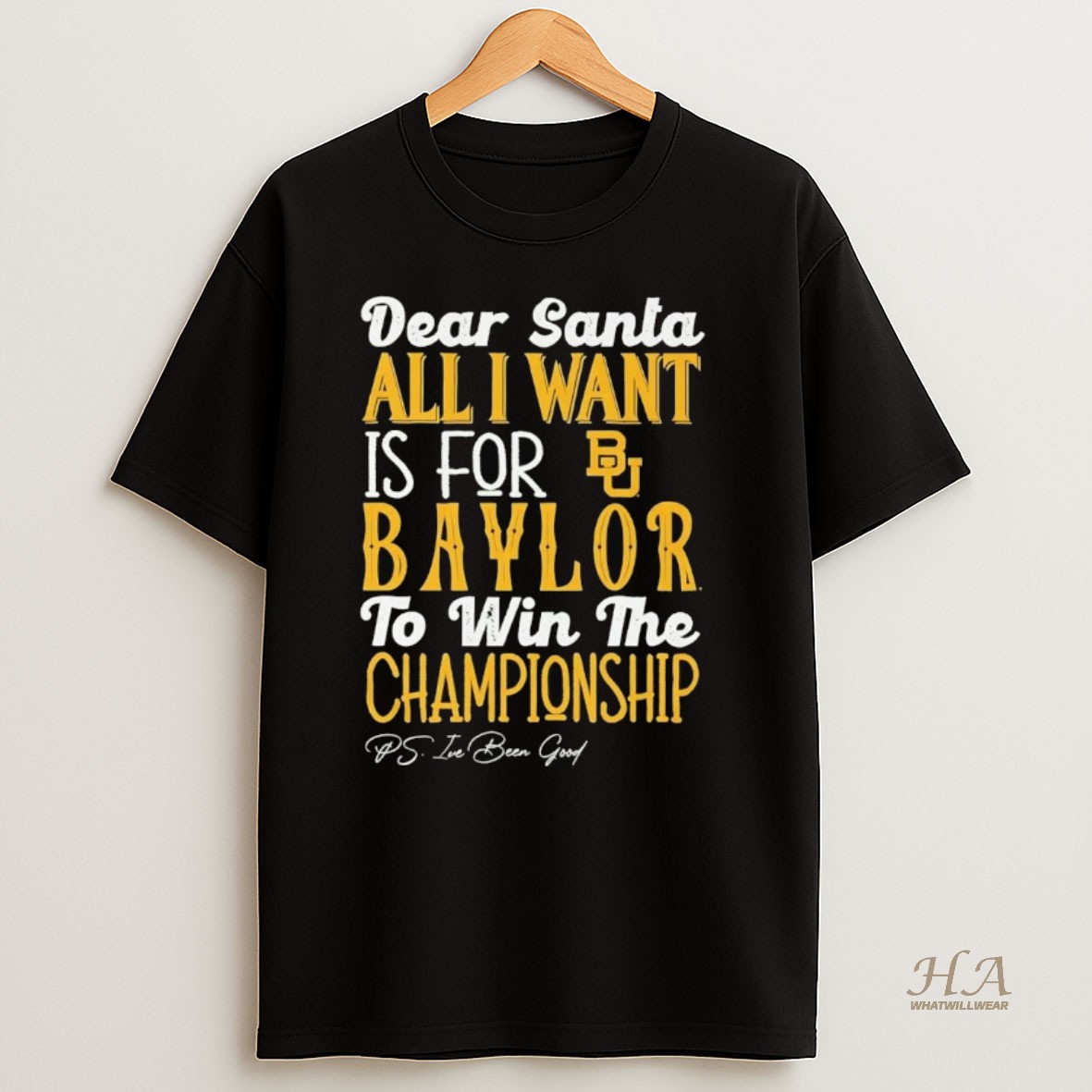 Official Dead Santa All I Want Is For The Baylor Bears To Win The Championship T Shirt