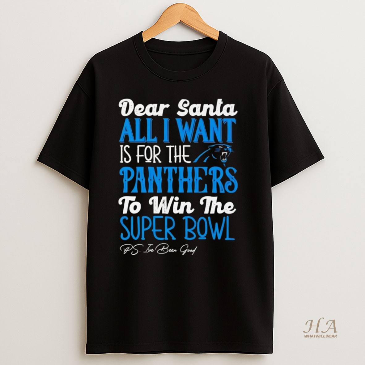 Official Dead Santa All I Want Is For The Carolina Panthers To Win The Championship T Shirt