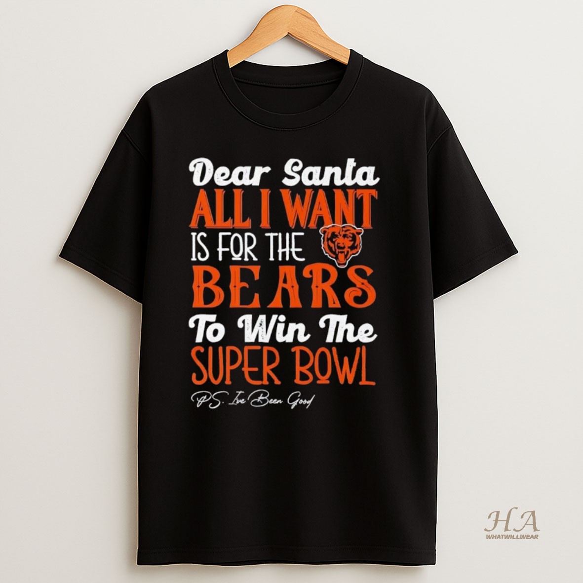 Official Dead Santa All I Want Is For The Chicago Bears To Win The Championship T Shirt