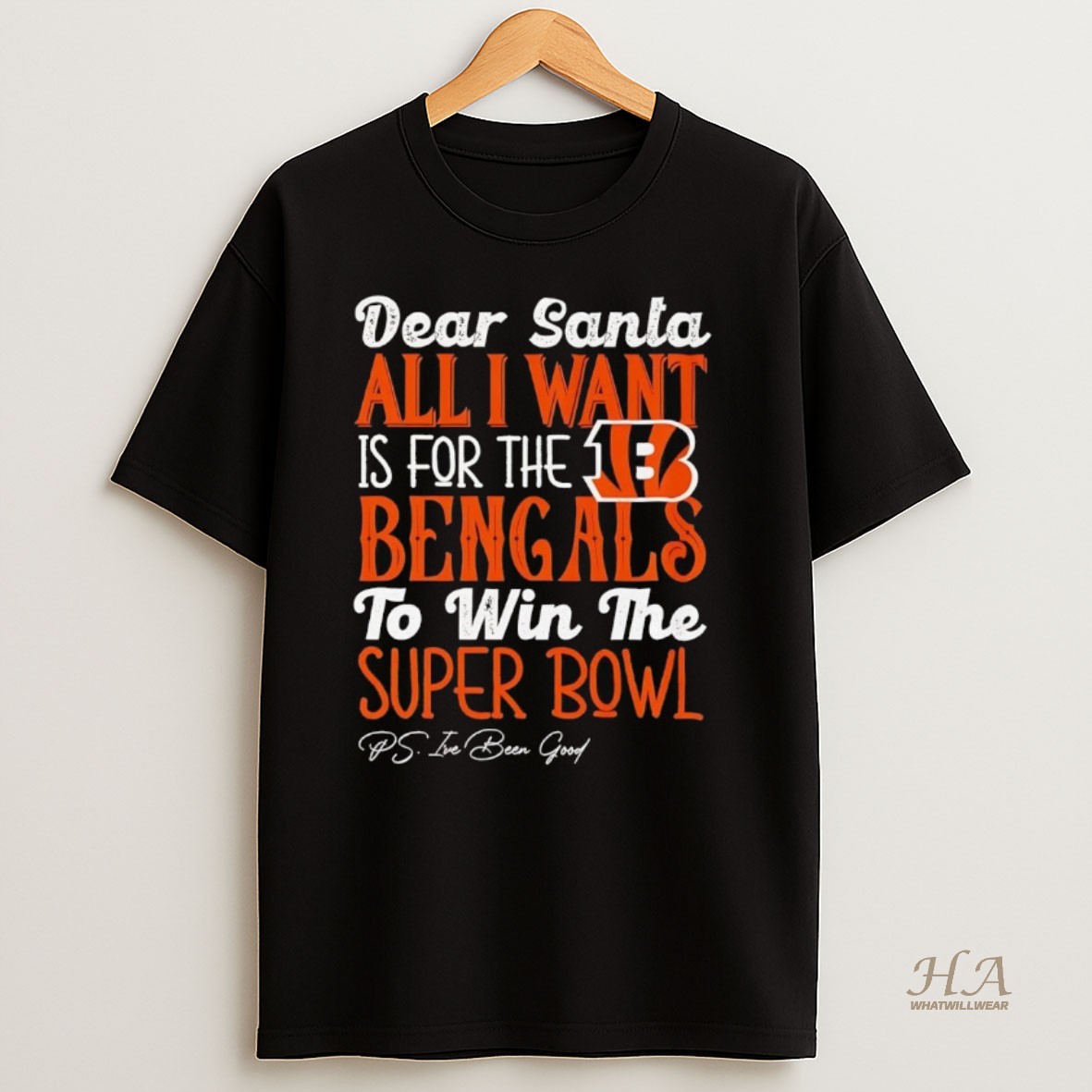 Official Dead Santa All I Want Is For The Cincinnati Bengals To Win The Championship T Shirt