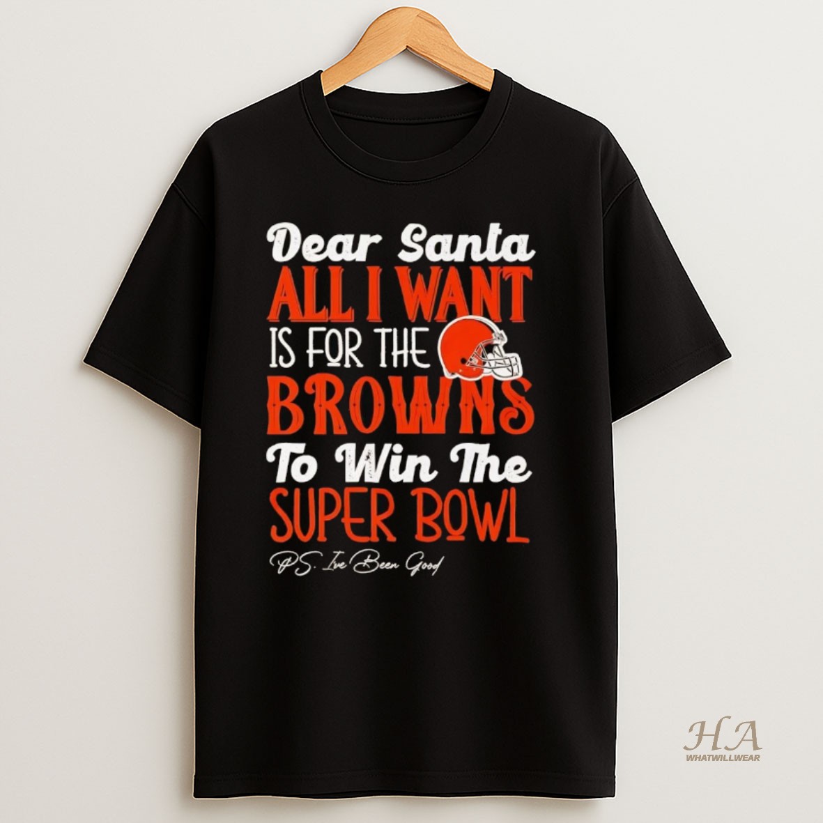 Official Dead Santa All I Want Is For The Cleveland Browns To Win The Championship T Shirt