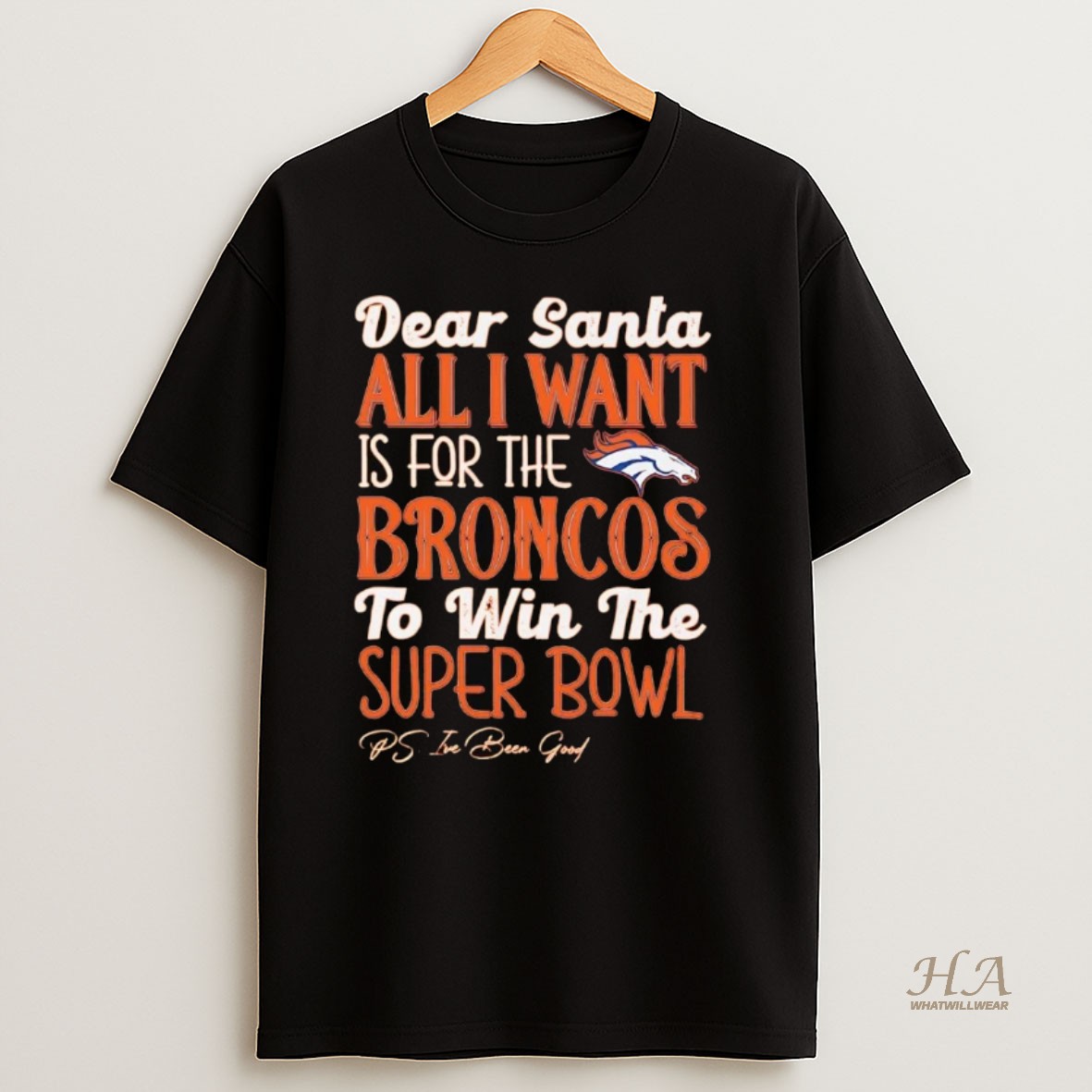 Official Dead Santa All I Want Is For The Denver Broncos To Win The Championship T Shirt