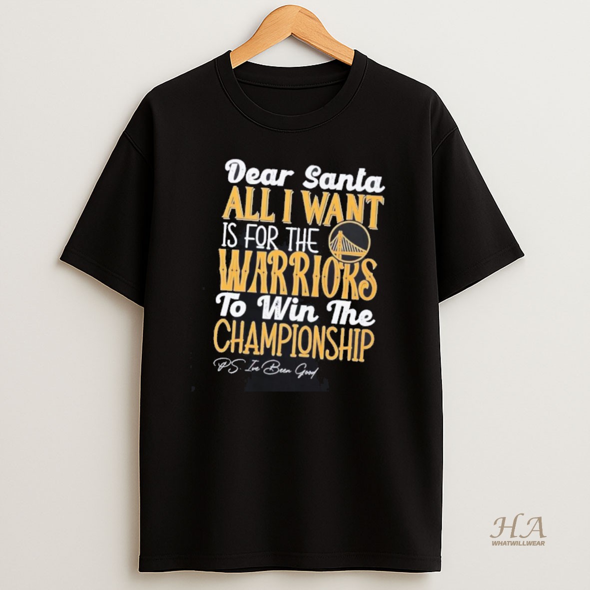 Official Dead Santa All I Want Is For The Golden State Warriors To Win The Championship T Shirt