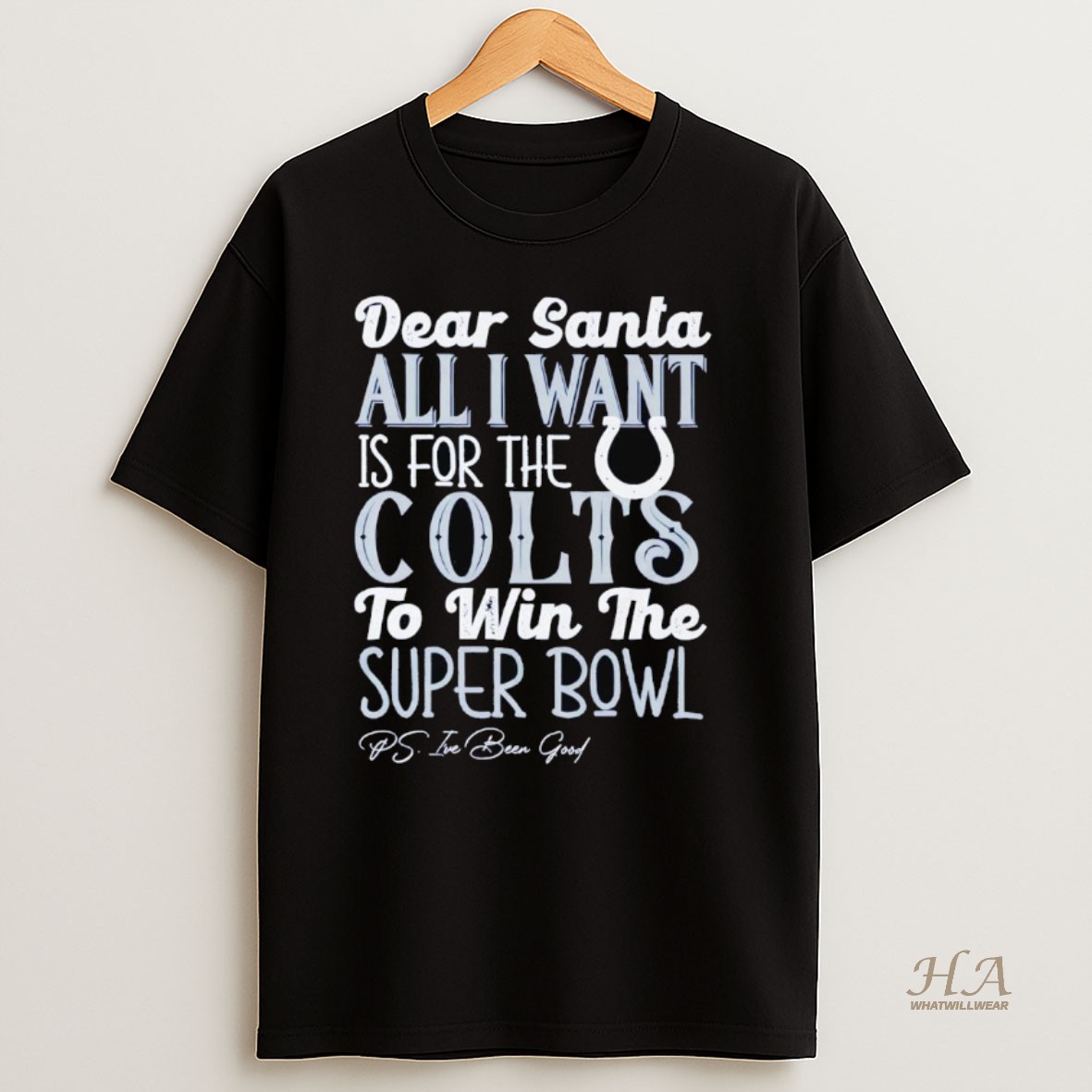 Official Dead Santa All I Want Is For The Indianapolis Colts To Win The Championship T Shirt