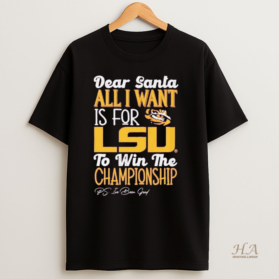 Official Dead Santa All I Want Is For The Lsu Tigers To Win The Championship T Shirt