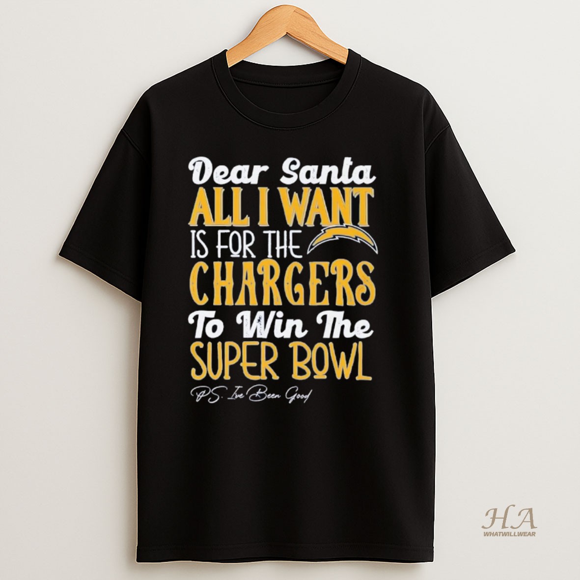 Official Dead Santa All I Want Is For The Los Angeles Chargers To Win The Championship T Shirt
