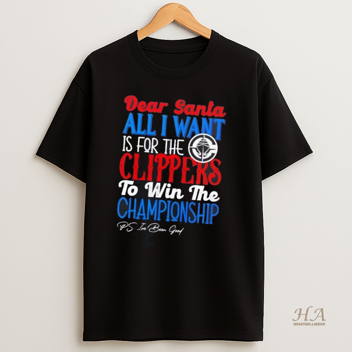 Official Dead Santa All I Want Is For The Los Angeles Clippers To Win The Championship T Shirt