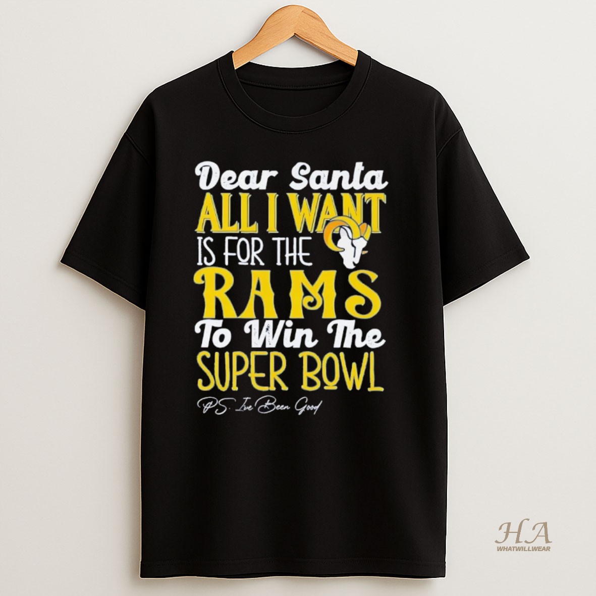 Official Dead Santa All I Want Is For The Los Angeles Rams To Win The Championship T Shirt