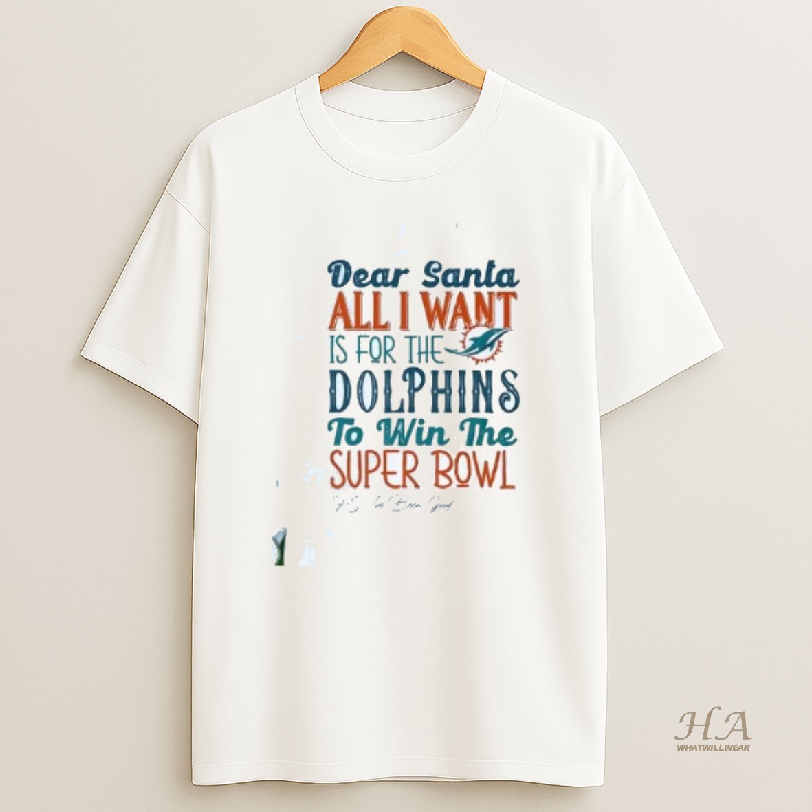 Official Dead Santa All I Want Is For The Miami Dolphins To Win The Championship T Shirt