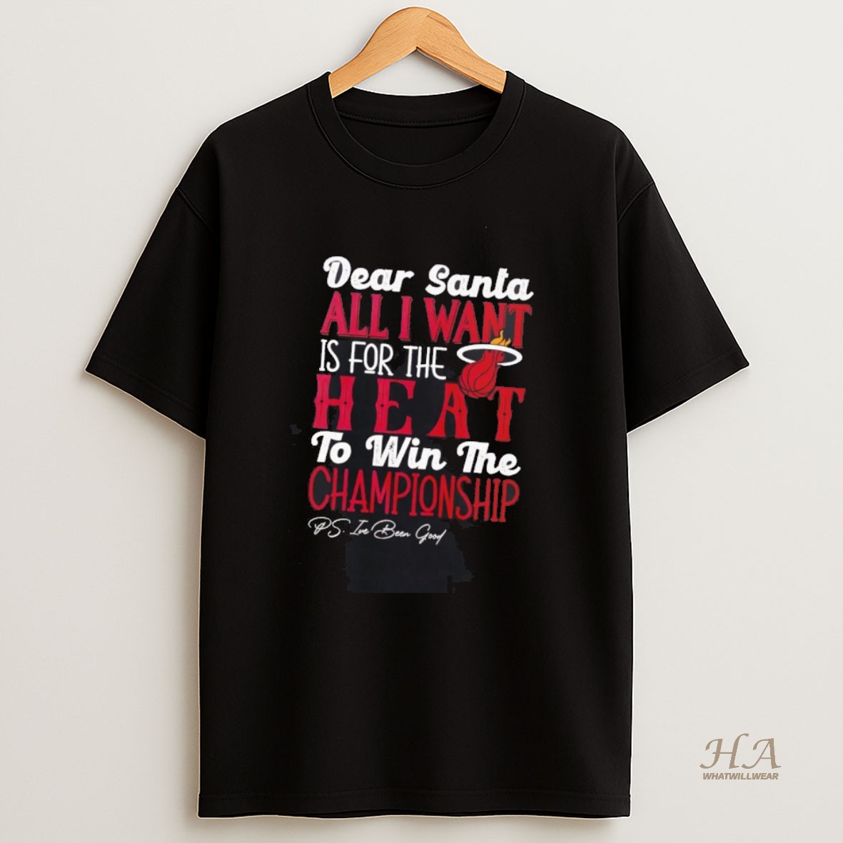 Official Dead Santa All I Want Is For The Miami Heat To Win The Championship T Shirt