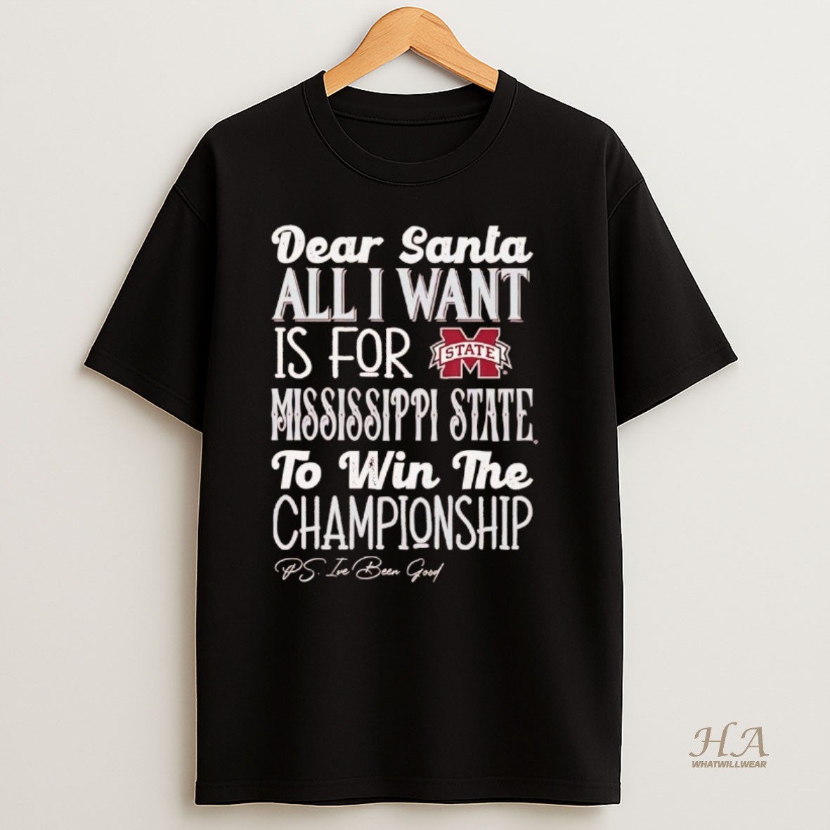 Official Dead Santa All I Want Is For The Mississippi State Bulldogs To Win The Championship T Shirt