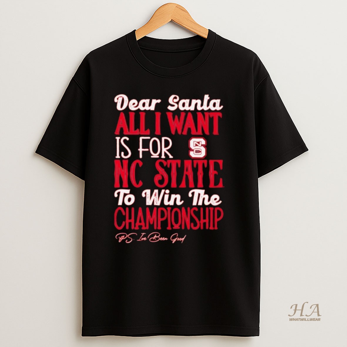 Official Dead Santa All I Want Is For The Nc State Wolfpack To Win The Championship T Shirt