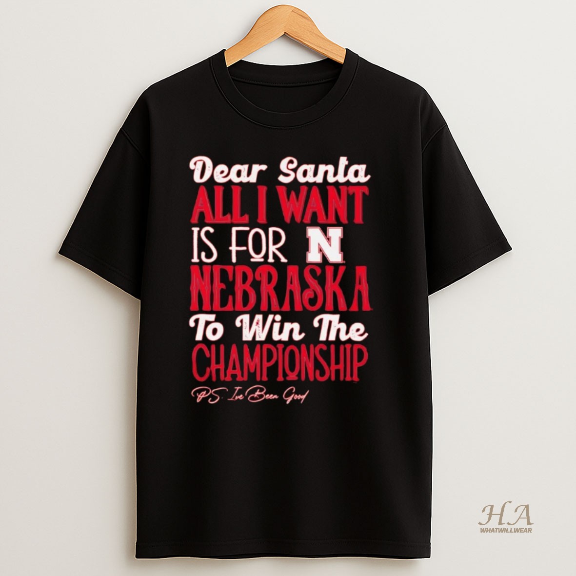 Official Dead Santa All I Want Is For The Nebraska Cornhuskers To Win The Championship T Shirt