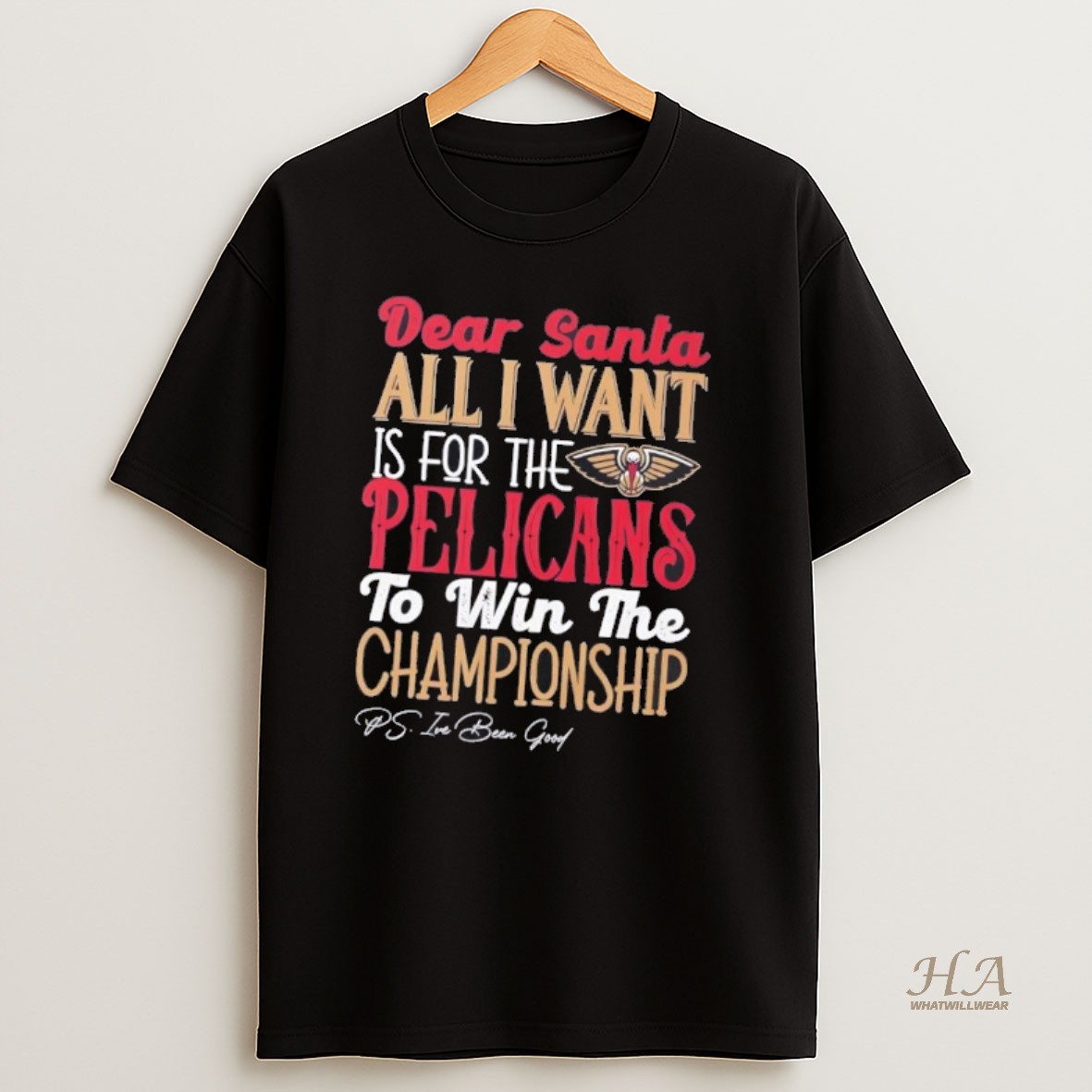 Official Dead Santa All I Want Is For The New Orleans Pelicans To Win The Championship T Shirt