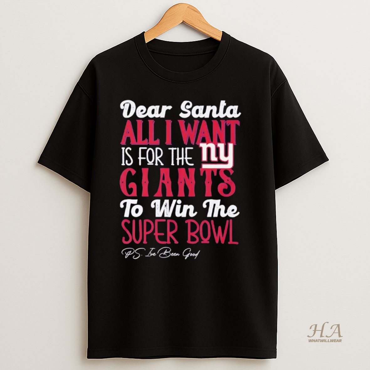 Official Dead Santa All I Want Is For The New York Giants To Win The Championship T Shirt