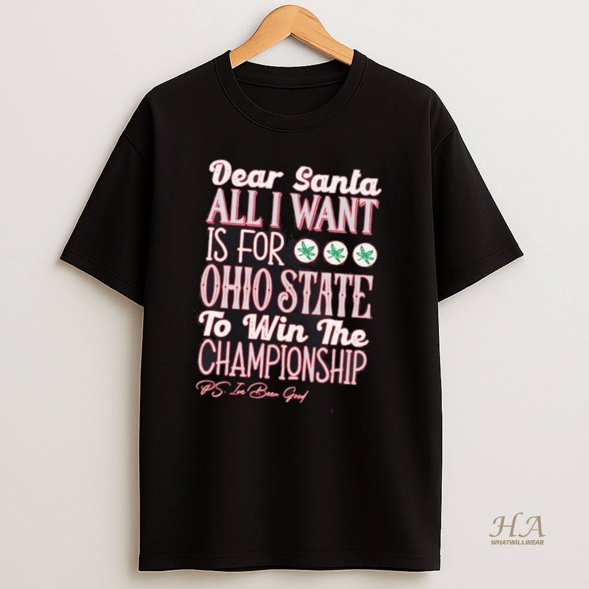 Official Dead Santa All I Want Is For The Ohio State Buckeyes To Win The Championship T Shirt