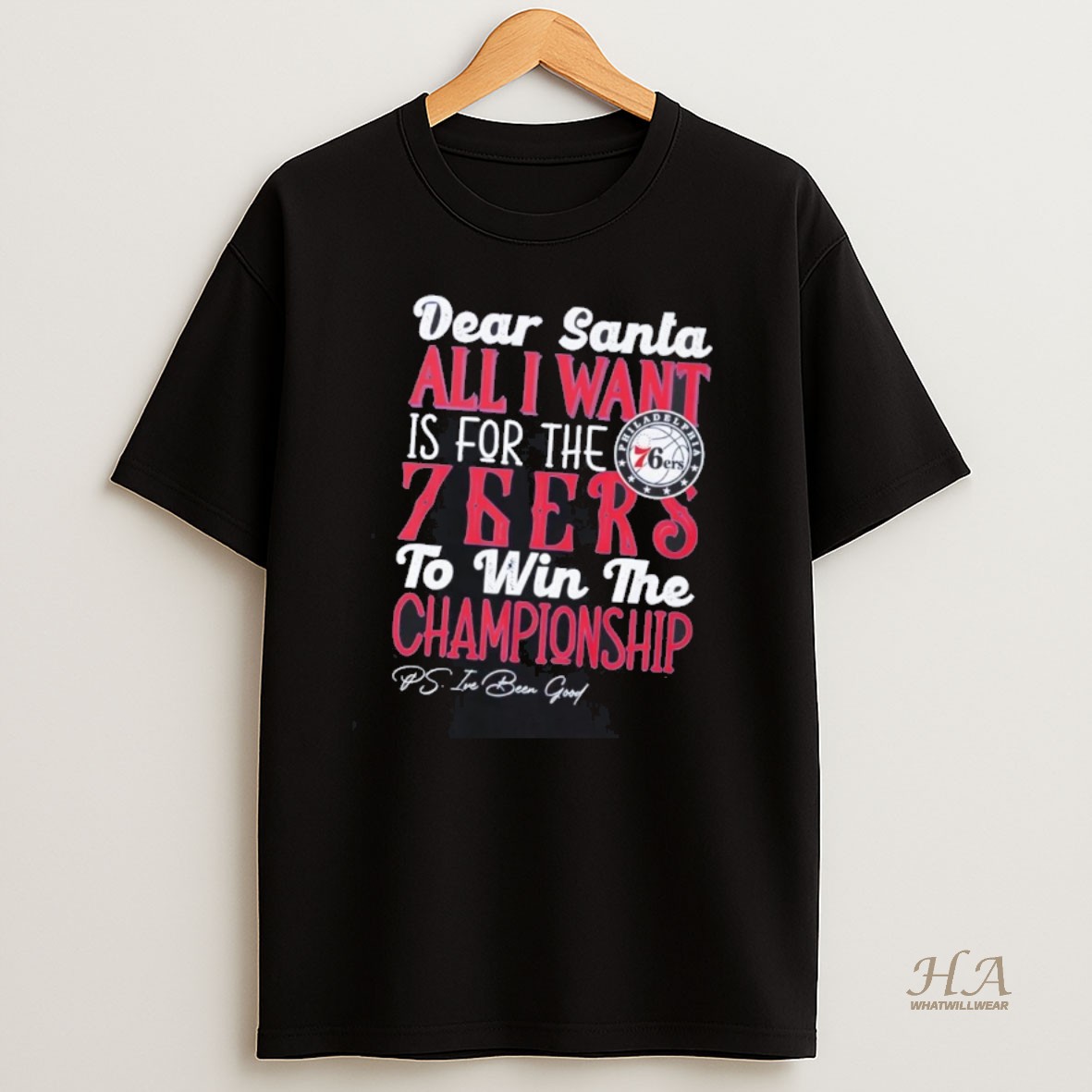 Official Dead Santa All I Want Is For The Philadelphia 76ers To Win The Championship T Shirt