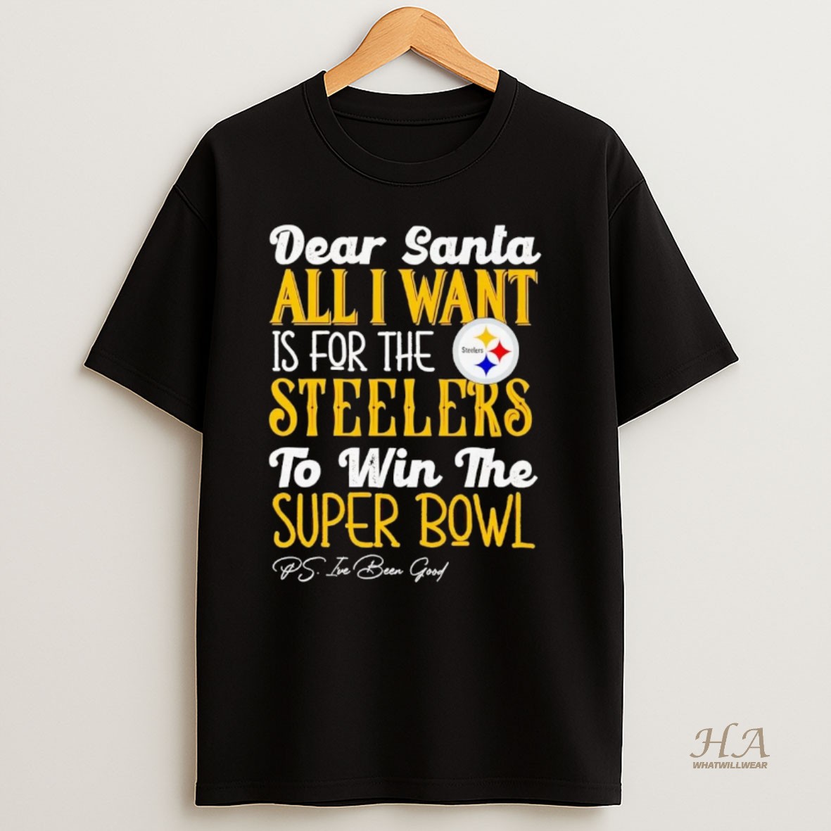 Official Dead Santa All I Want Is For The Pittsburgh Steelers To Win The Championship T Shirt