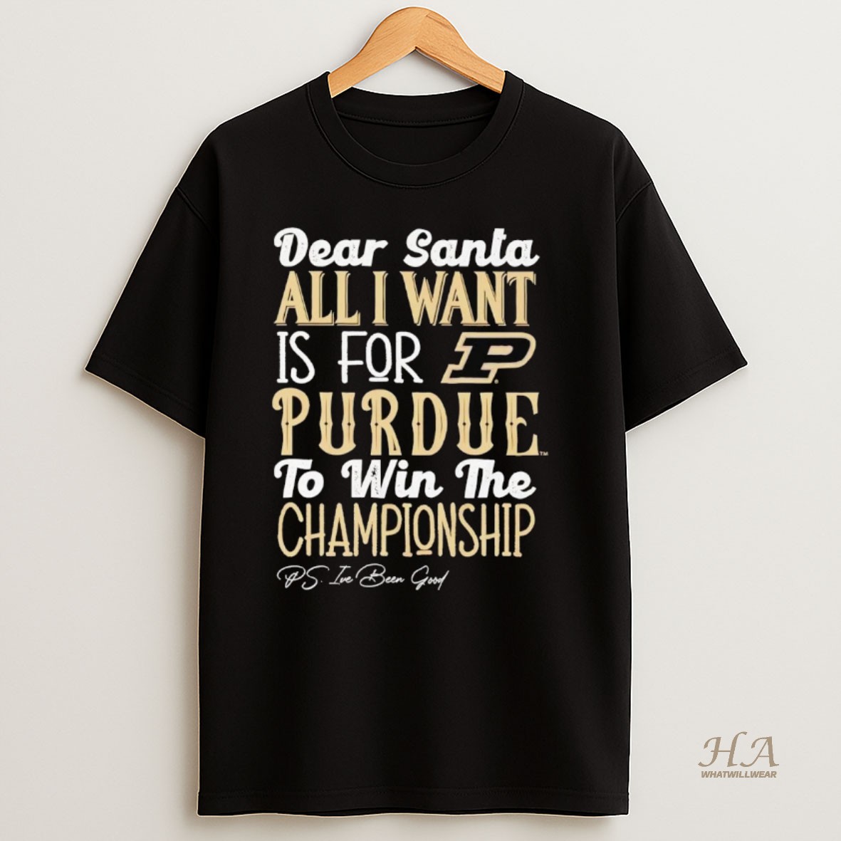 Official Dead Santa All I Want Is For The Purdue Boilermakers To Win The Championship T Shirt