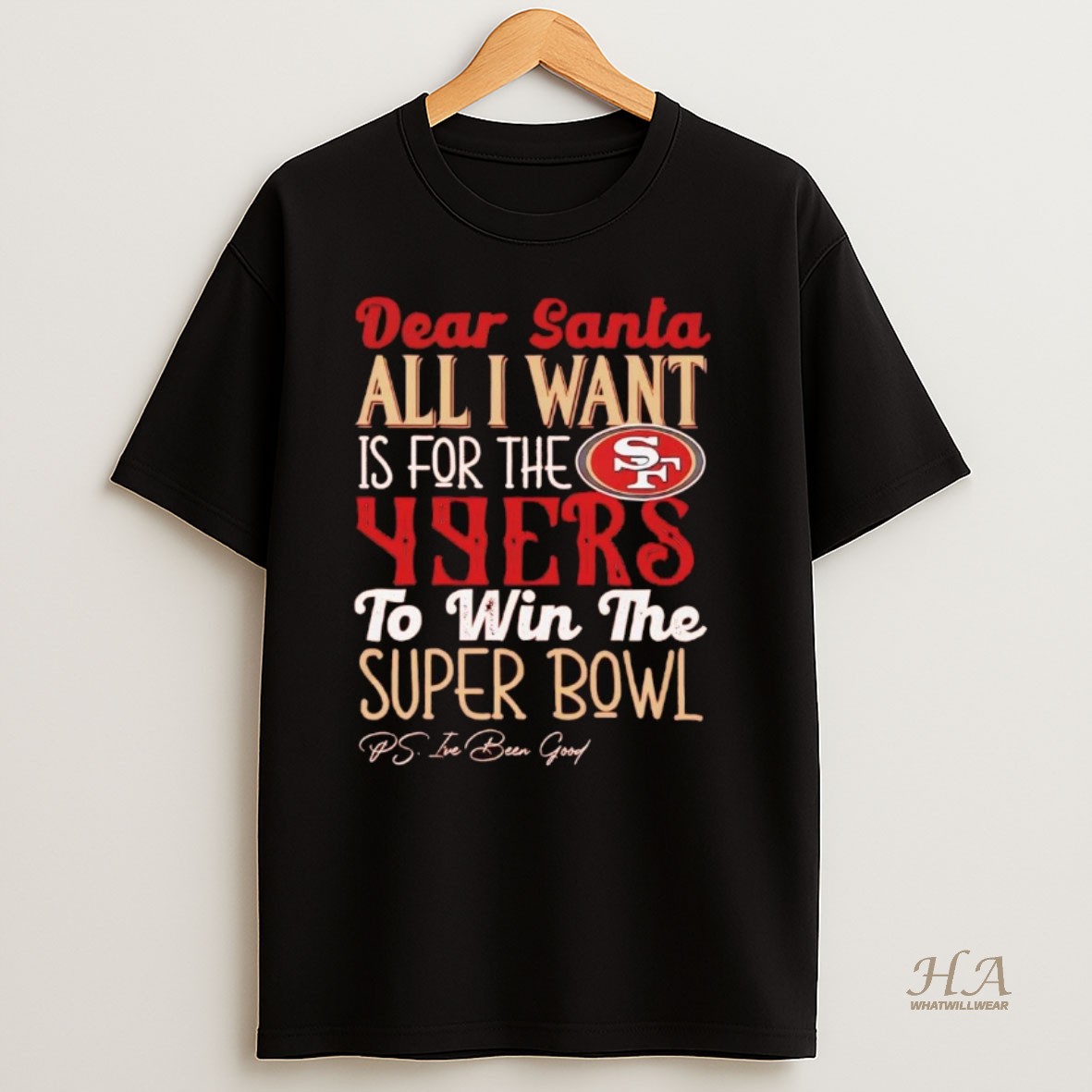 Official Dead Santa All I Want Is For The San Francisco 49ers To Win The Championship T Shirt