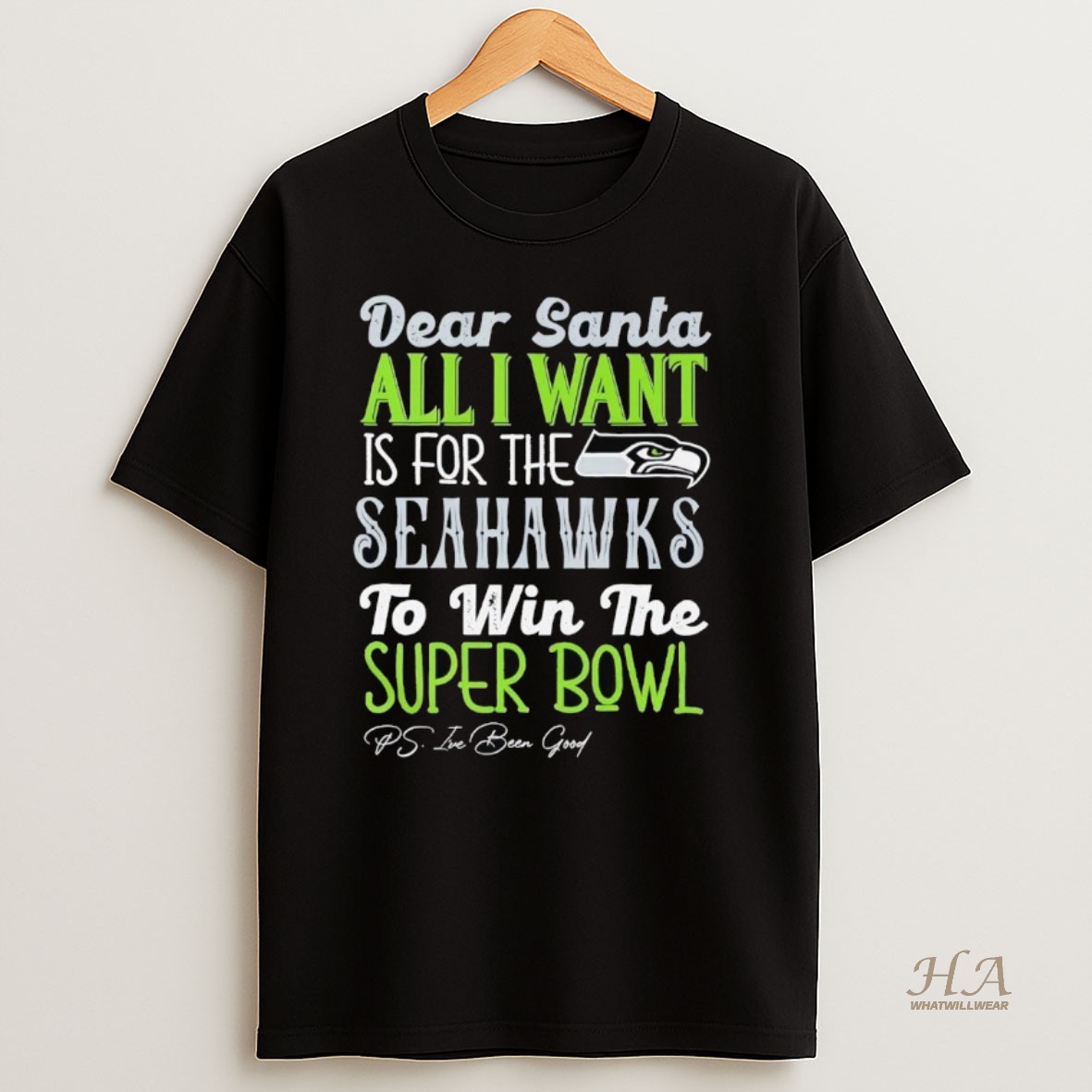 Official Dead Santa All I Want Is For The Seattle Seahawks To Win The Championship T Shirt