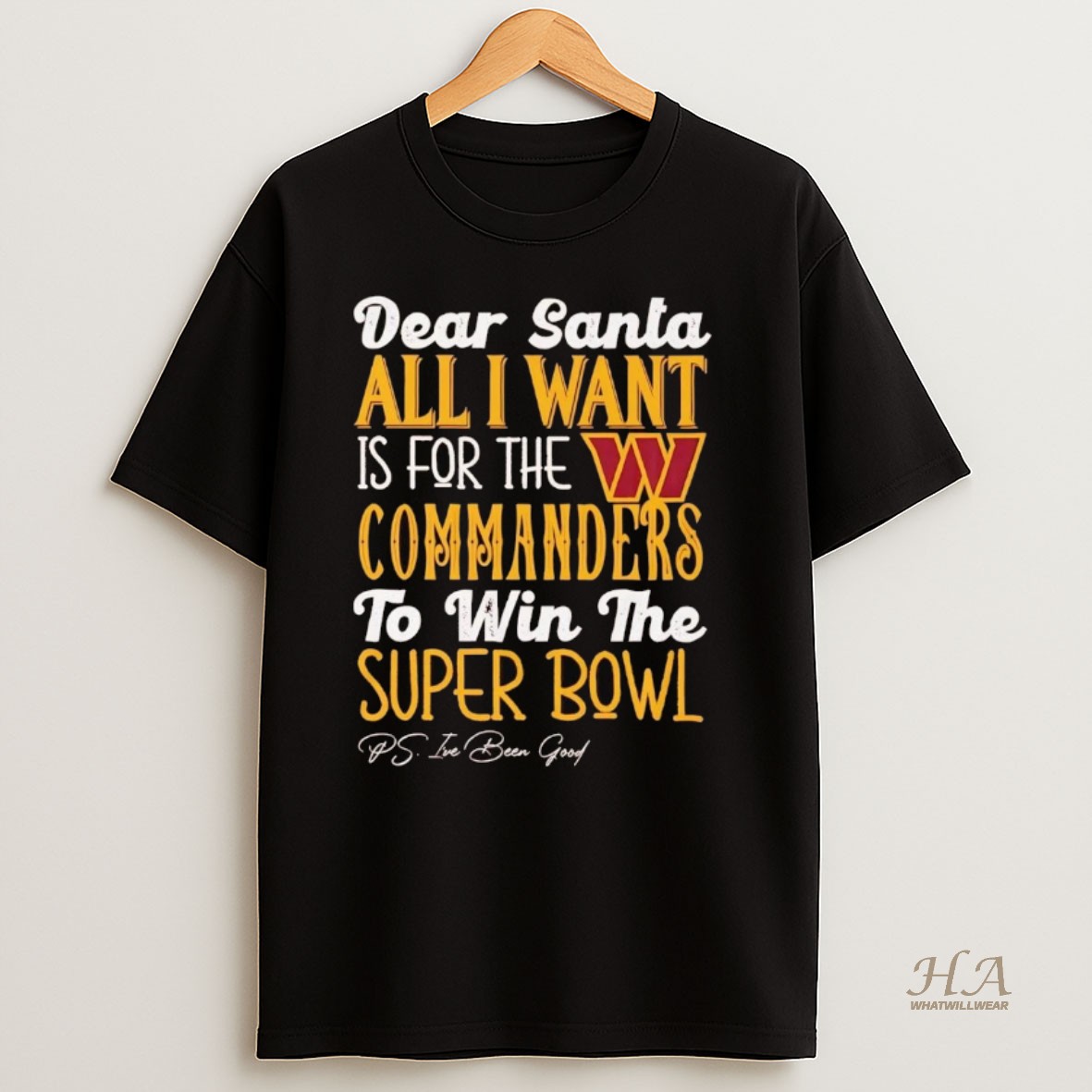 Official Dead Santa All I Want Is For The Washington Commanders To Win The Championship T Shirt