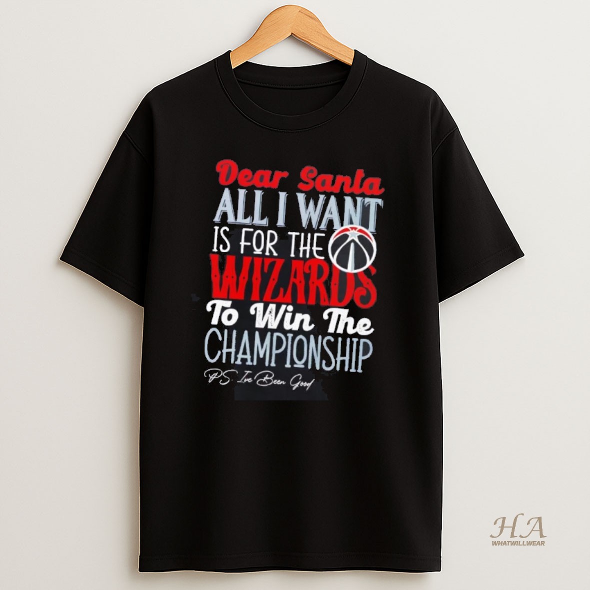 Official Dead Santa All I Want Is For The Washington Wizards To Win The Championship T Shirt