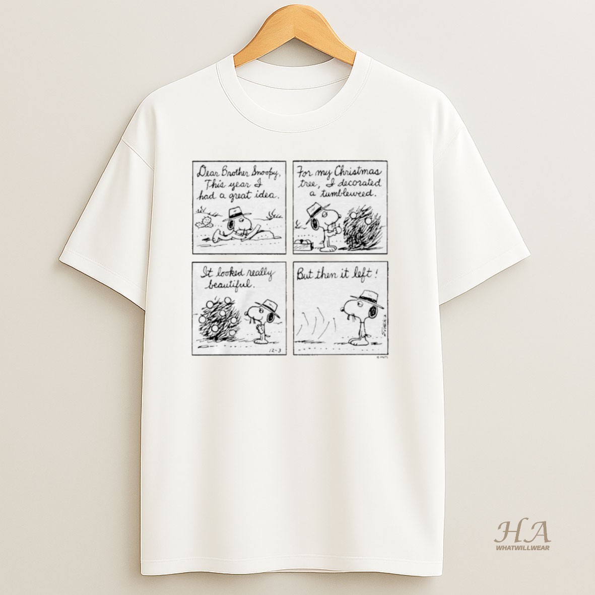 Official Dear Brother Snoopy This Year I Had A Great Idea For My Christmas Tree T Shirt
