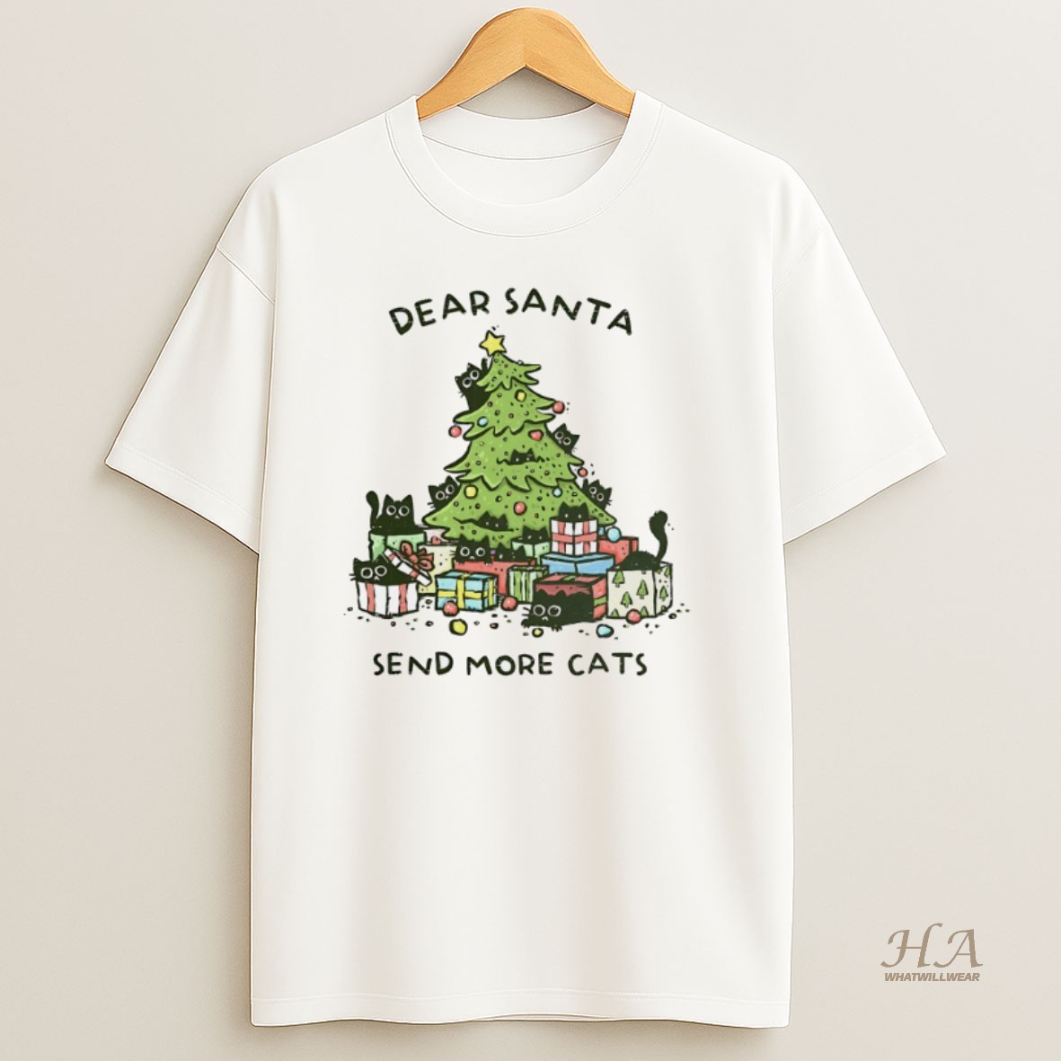 Official Dear Santa Send More Cats Shirt