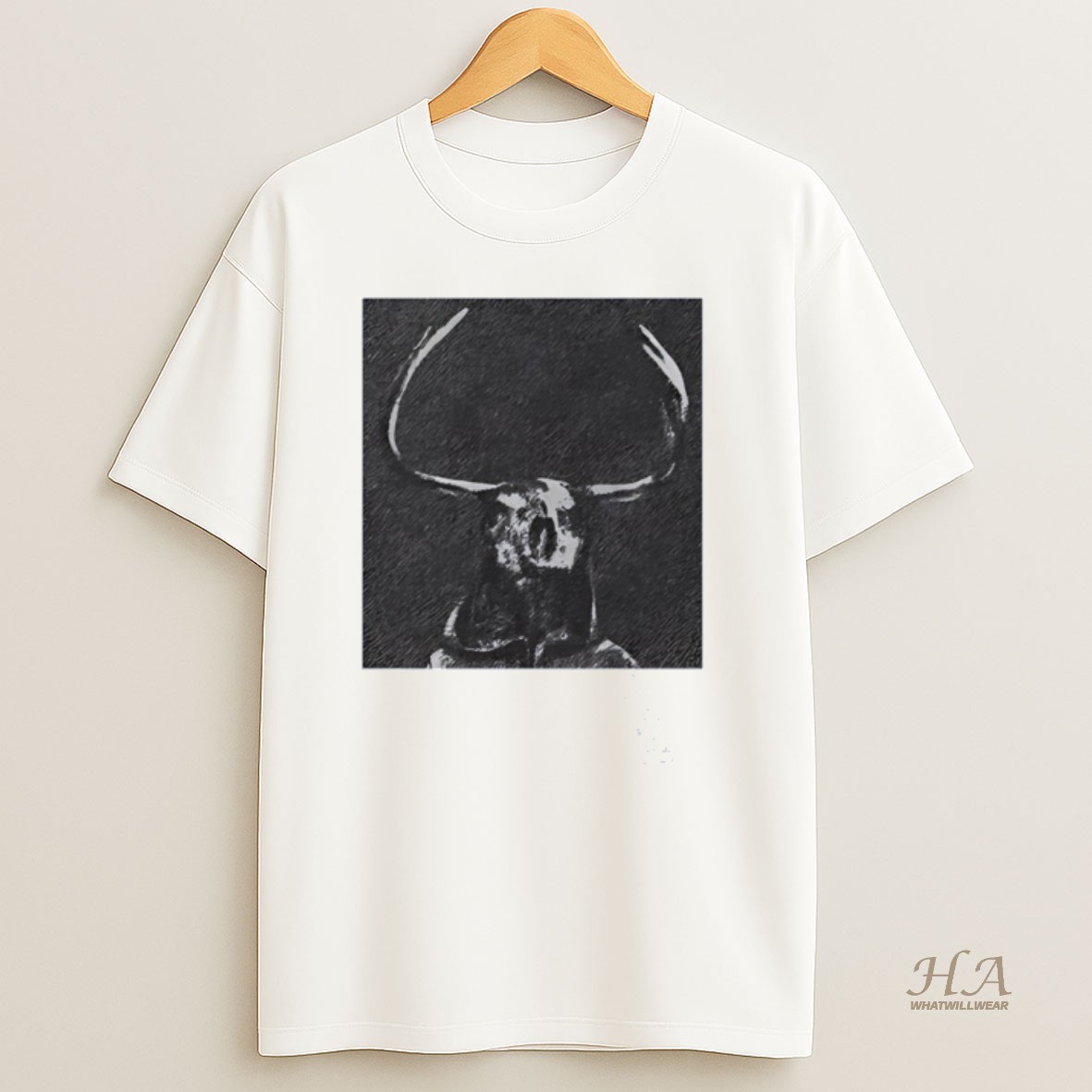 Official Deer Skull Patch Alan Wake Darkness T Shirt