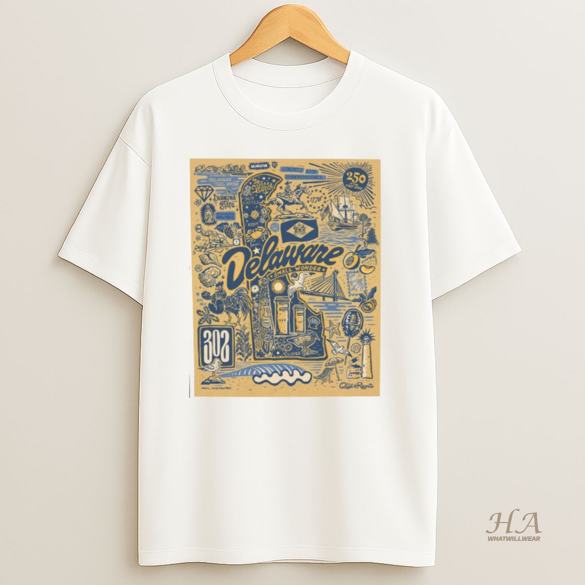 Official Delaware 250th Anniversary Small Wonder Delaware River The Diamond State Underground Railroad T Shirt