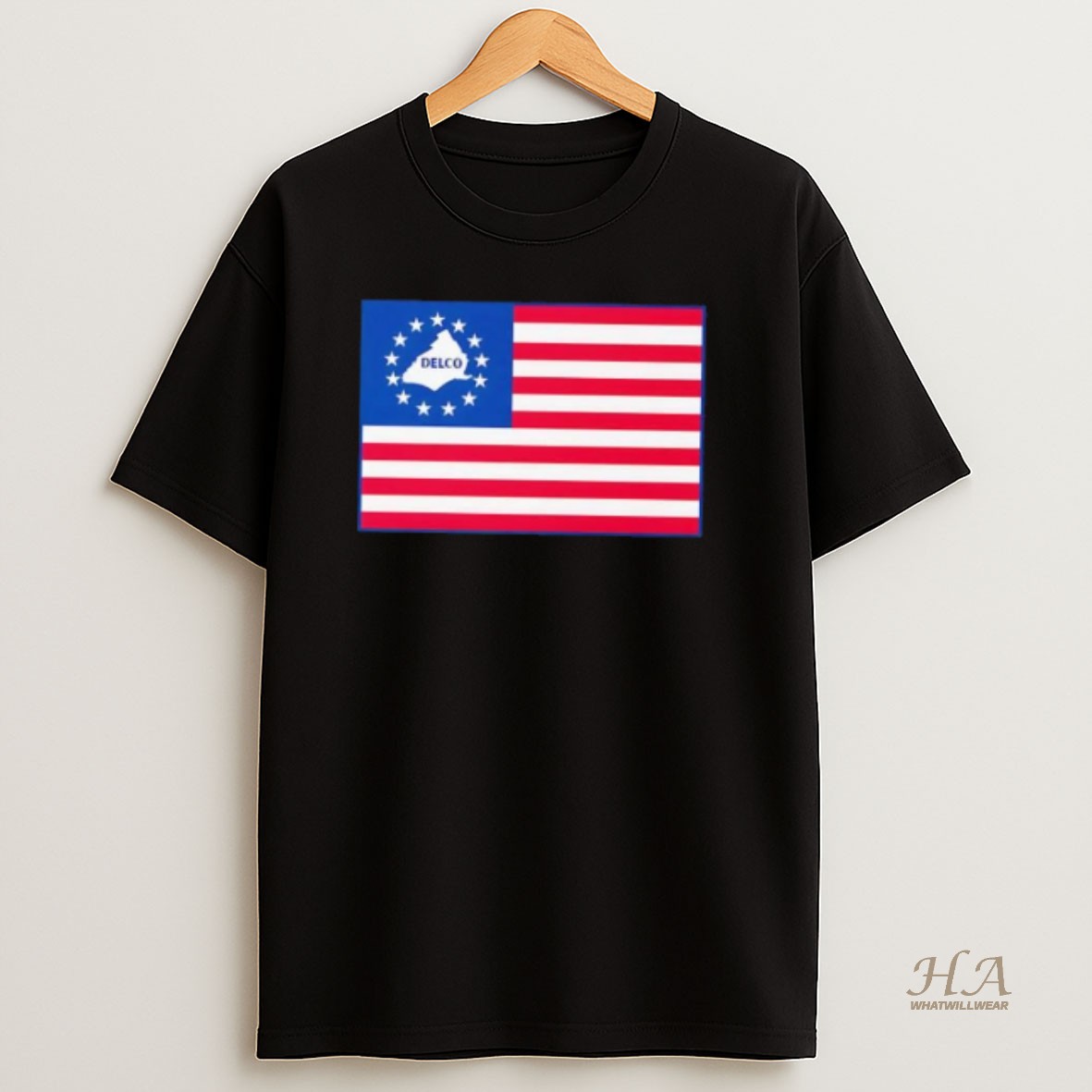 Official Delco 250 Flag American T Shirt