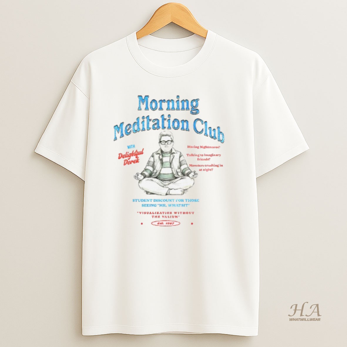 Official Delightful Derek Morning Meditation Club Stranger Things 2025 T Shirt