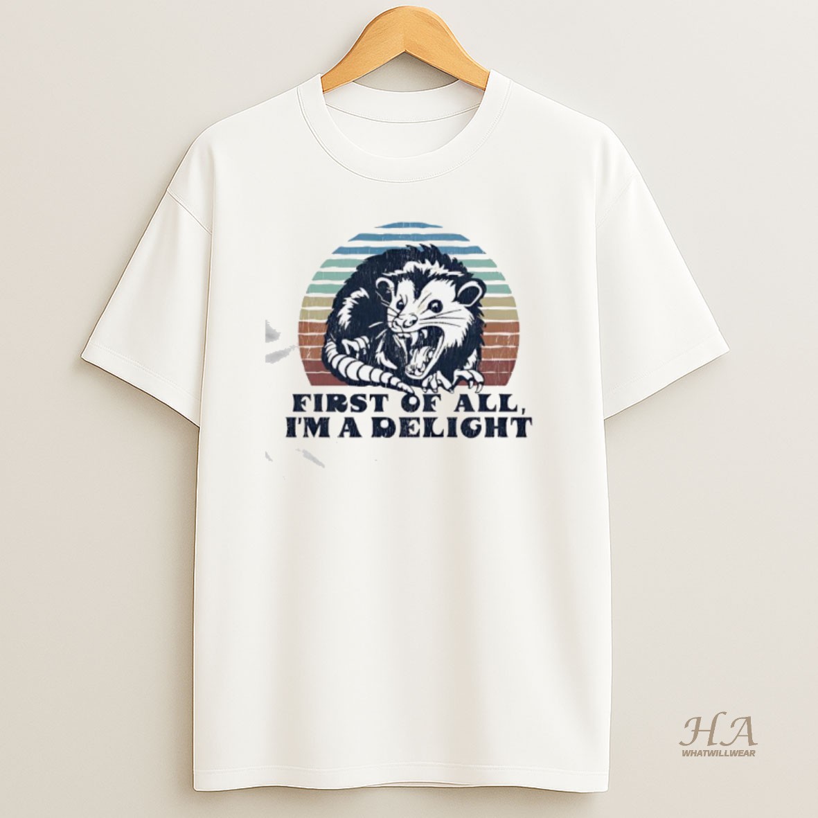Official Delightful Unhinged Possum Vintage Graphic Shirt