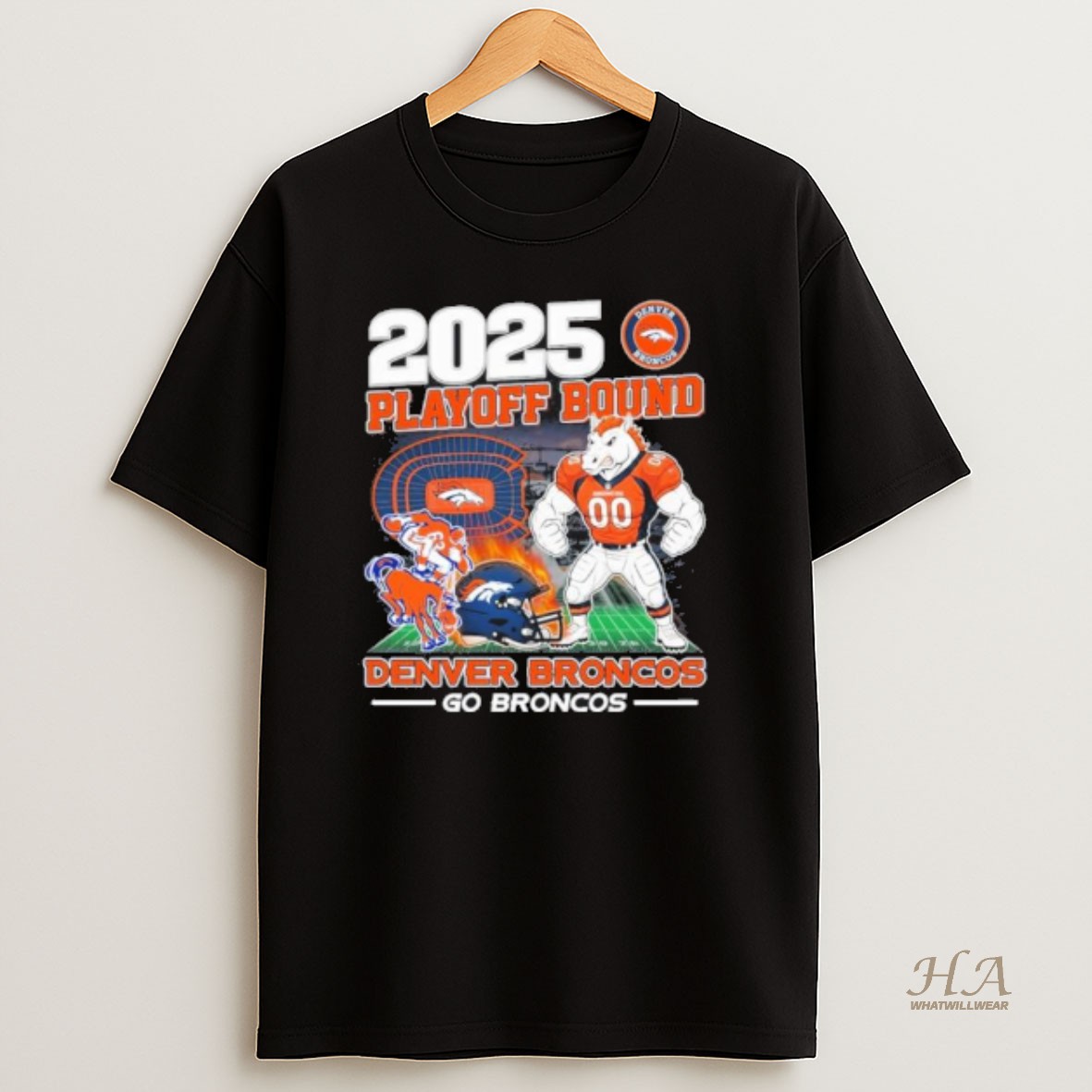 Official Denver Broncos 2025 Nfl Playoffs Bound Go Broncos T Shirt