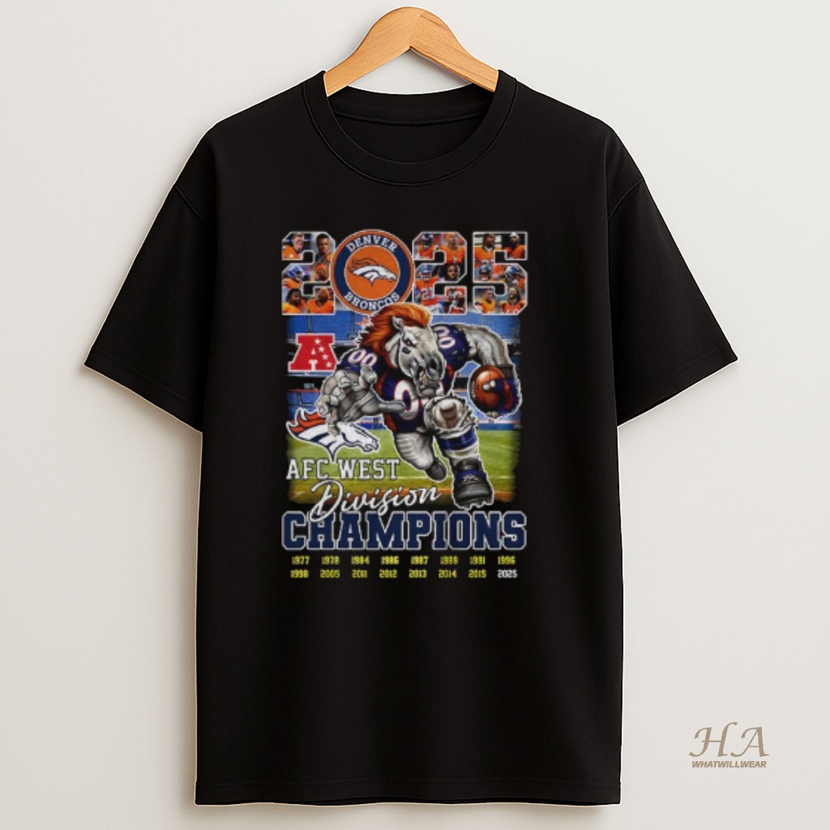 Official Denver Broncos Afc West Division Champions 2025 T Shirt