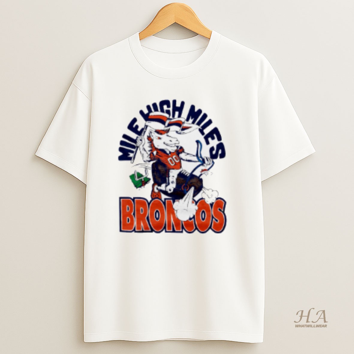 Official Denver Broncos Miles Mile High Miles 2025 Nfl Playoffs T Shirt