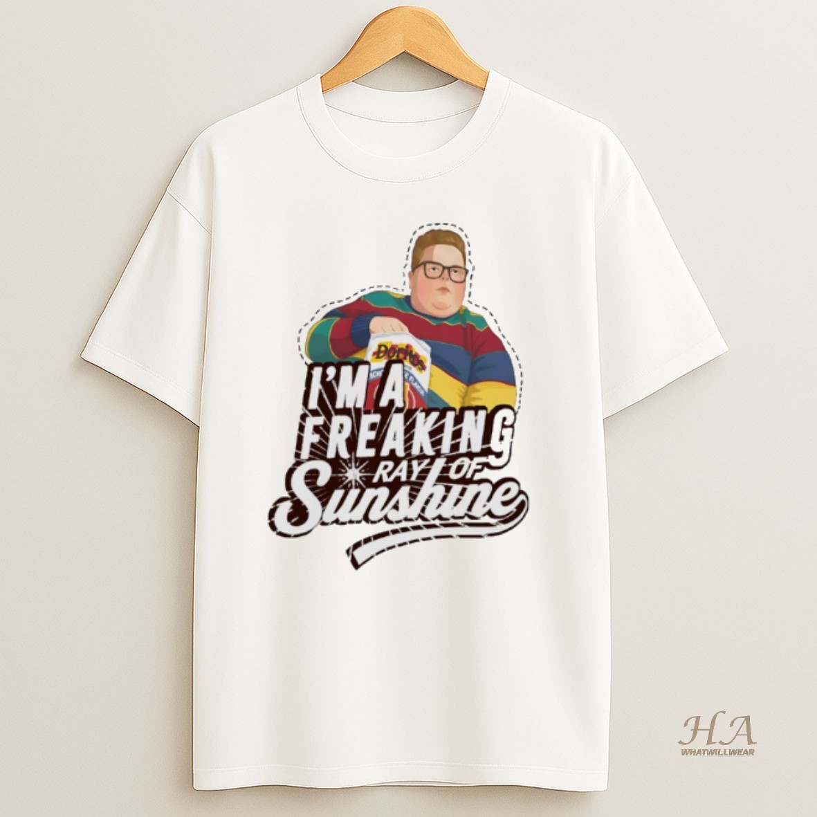 Official Derek Turnbow Stranger Things Im A Freaking Ray Of Sunshine T Shirt