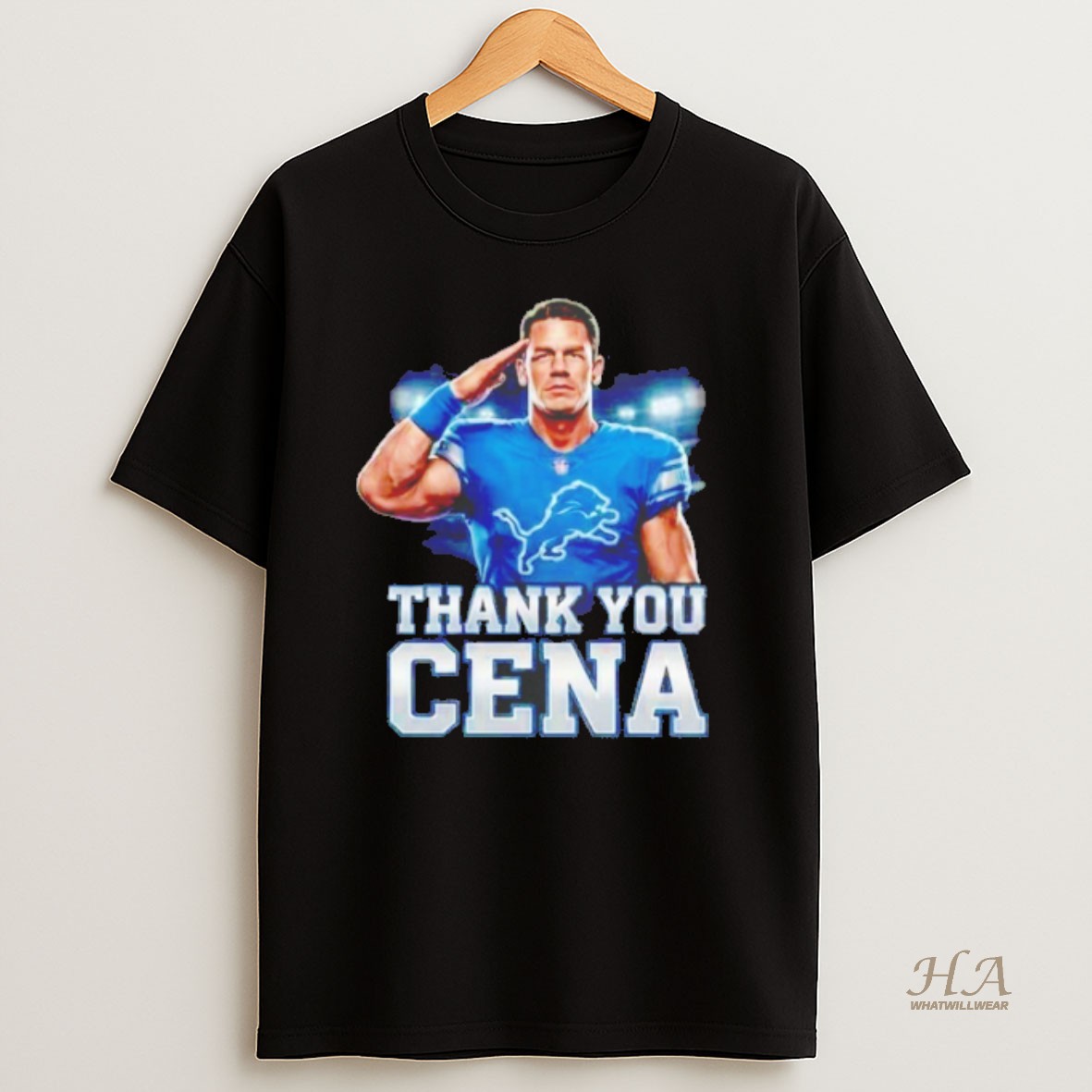 Official Detroit Lions X John Cena Wwe 2025 Thank You Cena T Shirt