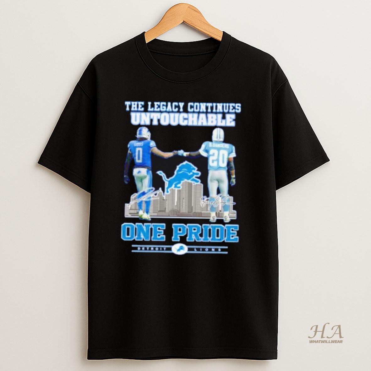Official Detroit Lions One Pride The Legacy Continues Untouchable 2025 T Shirt