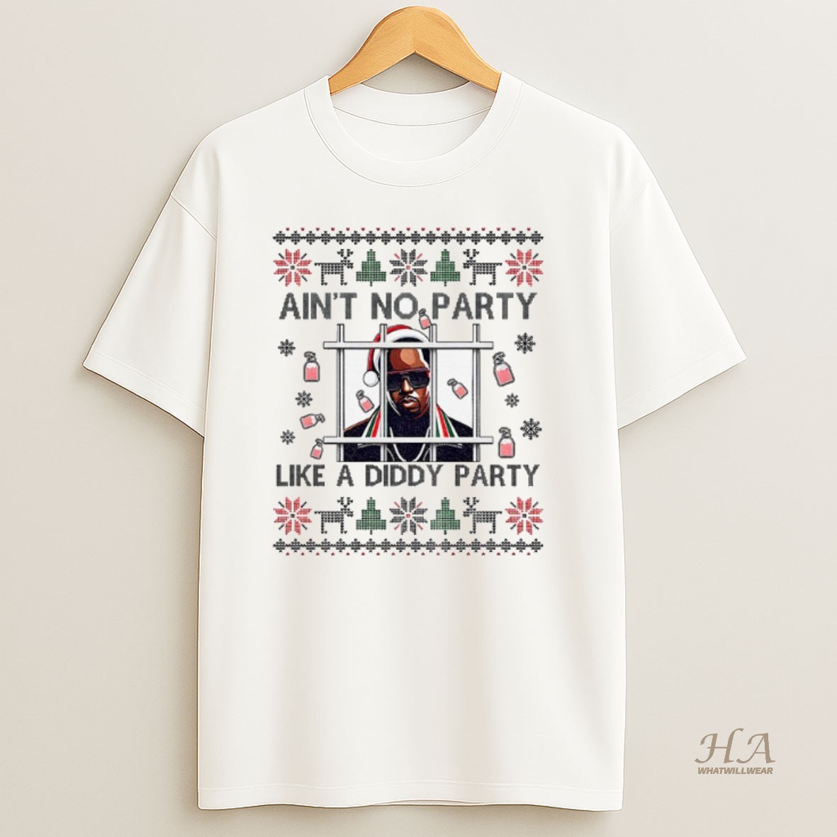 Official Diddy Aint No Party Like A Diddy Party Merry Christmas Shirt