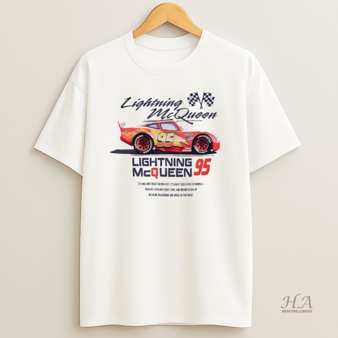 Official Disney Pixar Cars Lightning Mcqueen 95 T Shirt