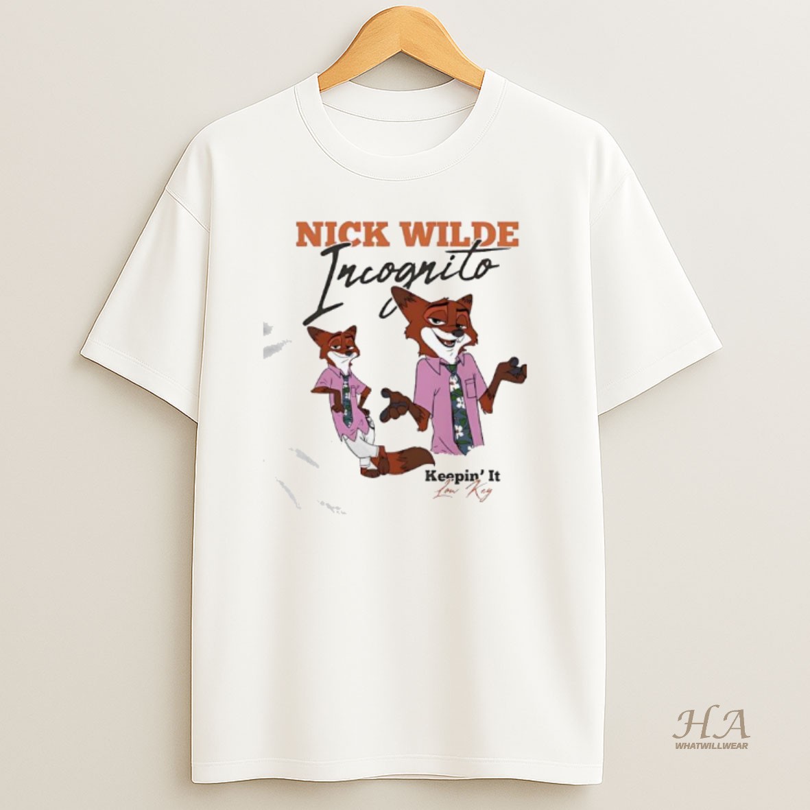 Official Disney Zootopia 2 Nick Wilde Incognito Keepin It Shirt