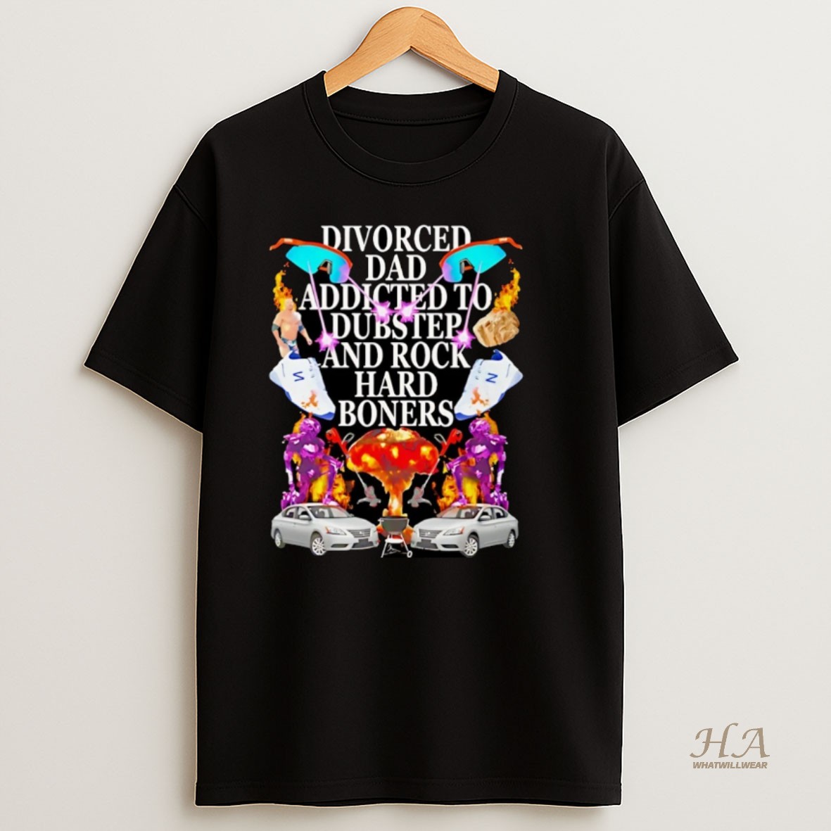 Official Divorced Dad Addicted To Dubstep And Rock Hard Boners Christmas T Shirt