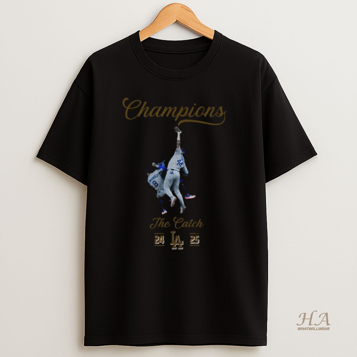 Official Dodgers Kike Hernandez Vs Andy Pages The Catch 2025 World Series Champions Back 2 Back Shirt