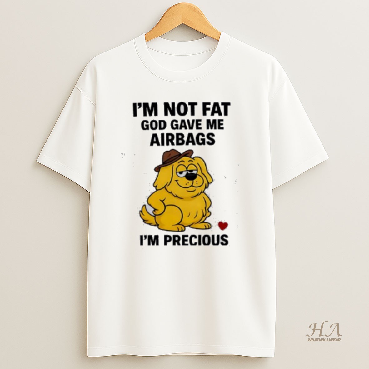Official Dog Cowboy Hat Im Not Fat God Gave _ce_bc_ce_b5 Airbags Im Precious Cute T Shirt