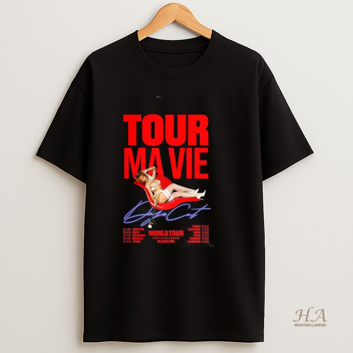 Official Doja Tour Ma Via World Tour 2025 Signature T Shirt