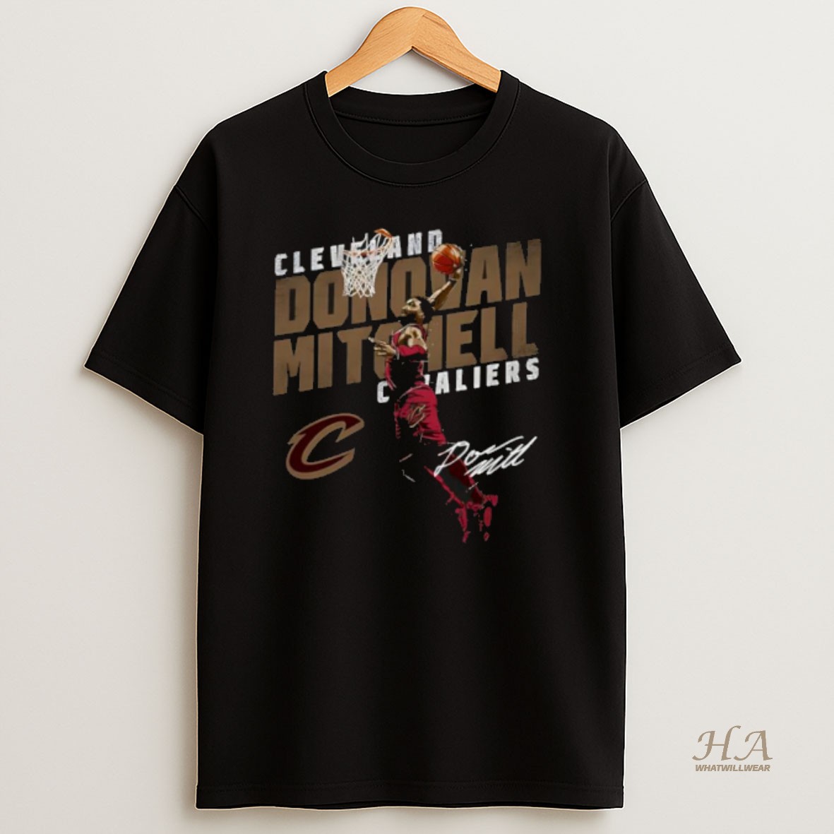 Official Donovan Mitchell Cleveland Cavaliers Slant T Shirt